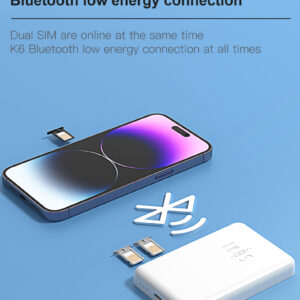 مبدل 2 سیم کارت  IKOS K6 + اینترنت و تماس آیفون ۱۴(رجیستر شده با کد فعالسازی ،تحویل فوری)